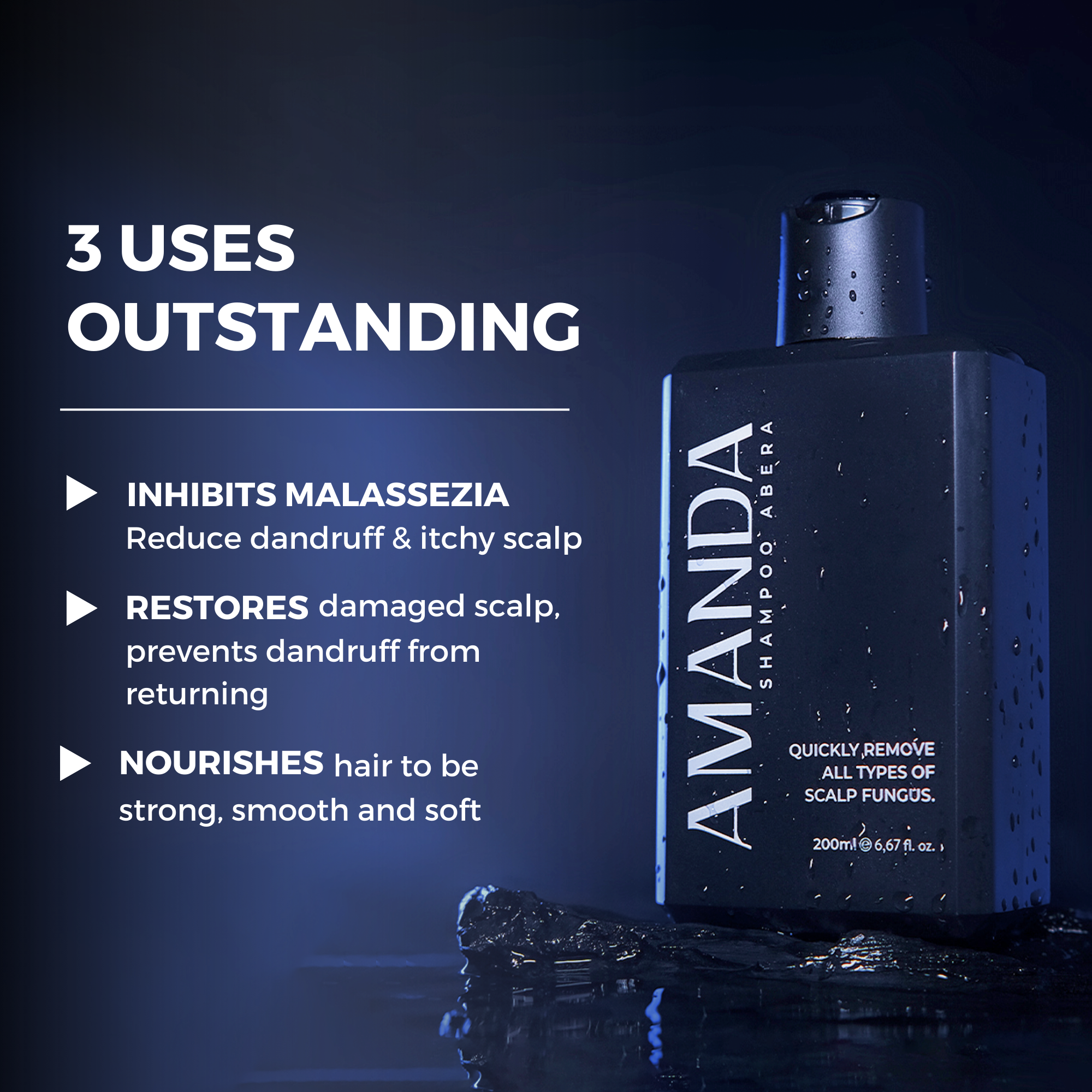 ABERA Amanda Champú Anti-Foliculitis y Dermatitis Seborreica 6.67 fl.oz - Auténtico