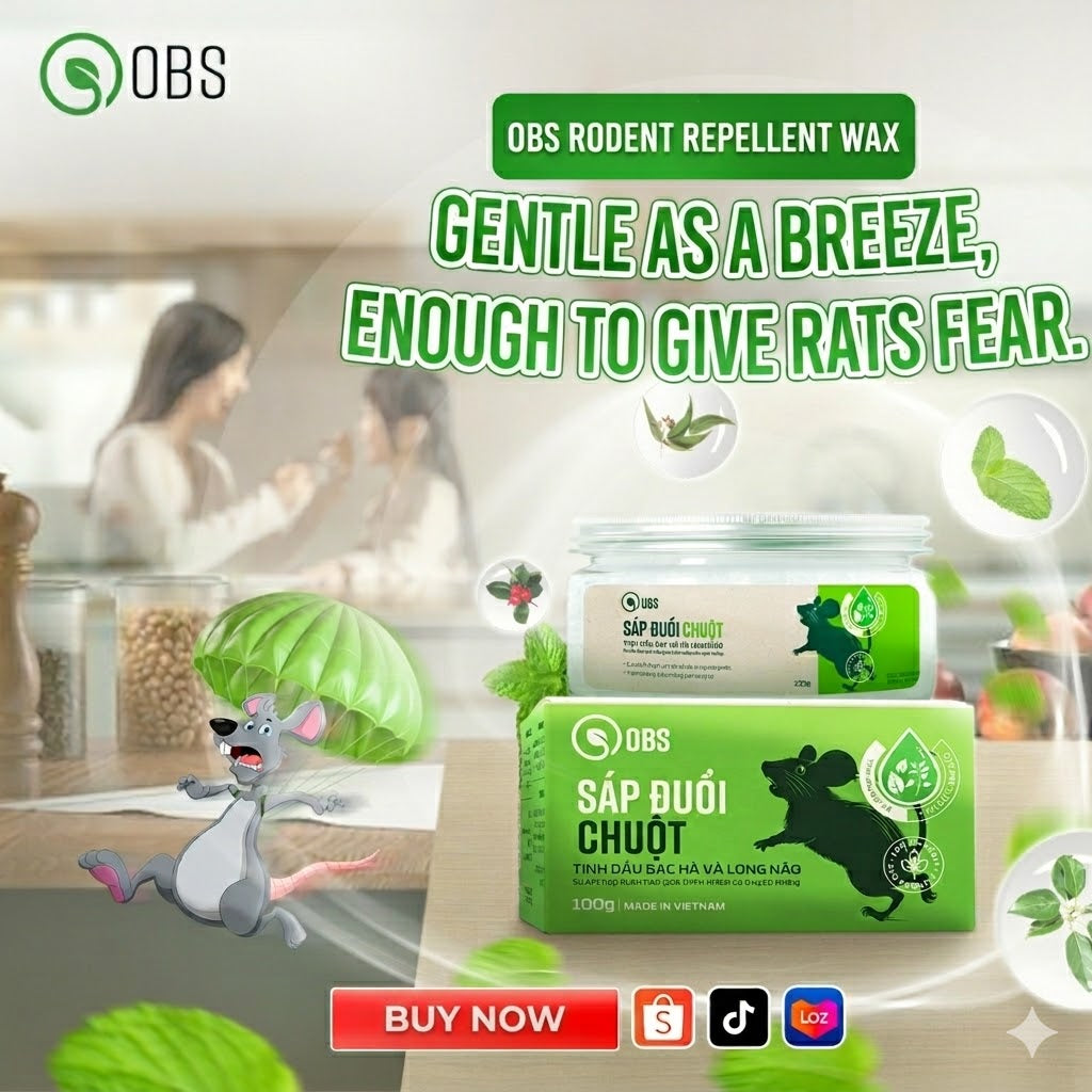 OBS Natural Mouse Repellent – Safe, Long-Lasting & Highly Effective Rodent Control
