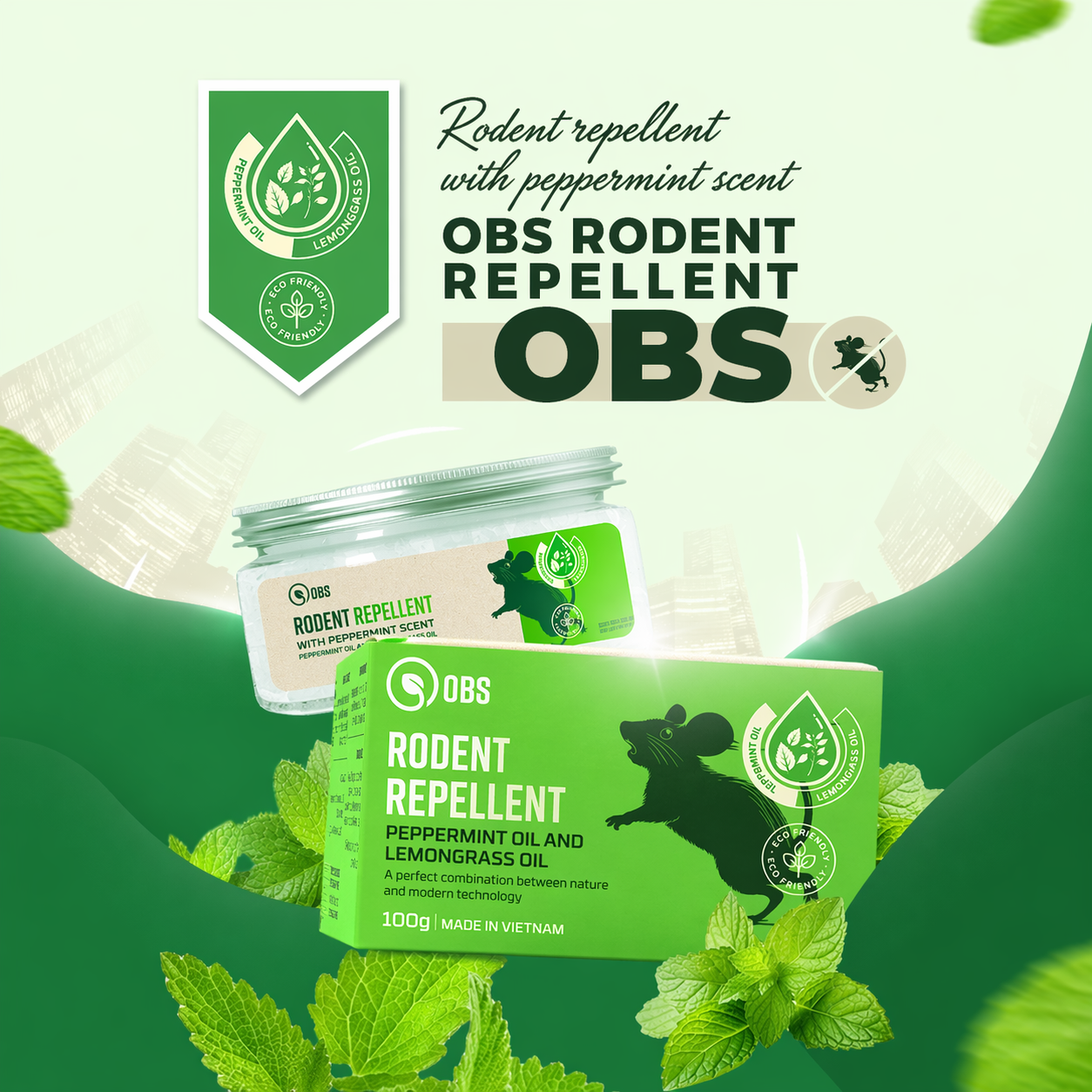OBS Natural Mouse Repellent – Safe, Long-Lasting & Highly Effective Rodent Control