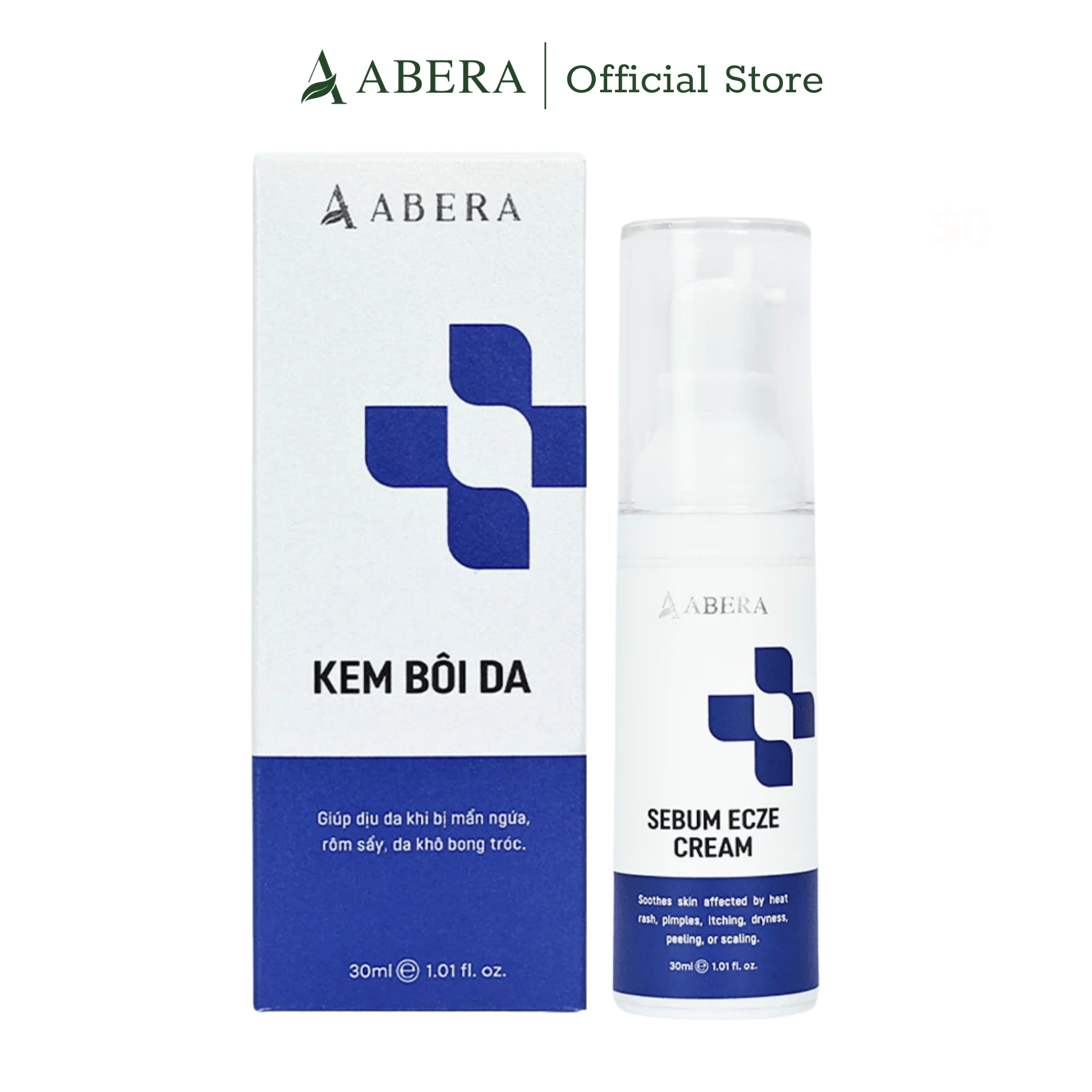Abera Sebum Ecze Crema - Loción corporal completa para pieles con tendencia a la psoriasis, crema hidratante para eccemas, hidratante corporal, tubo de 1 oz. - Auténtico
