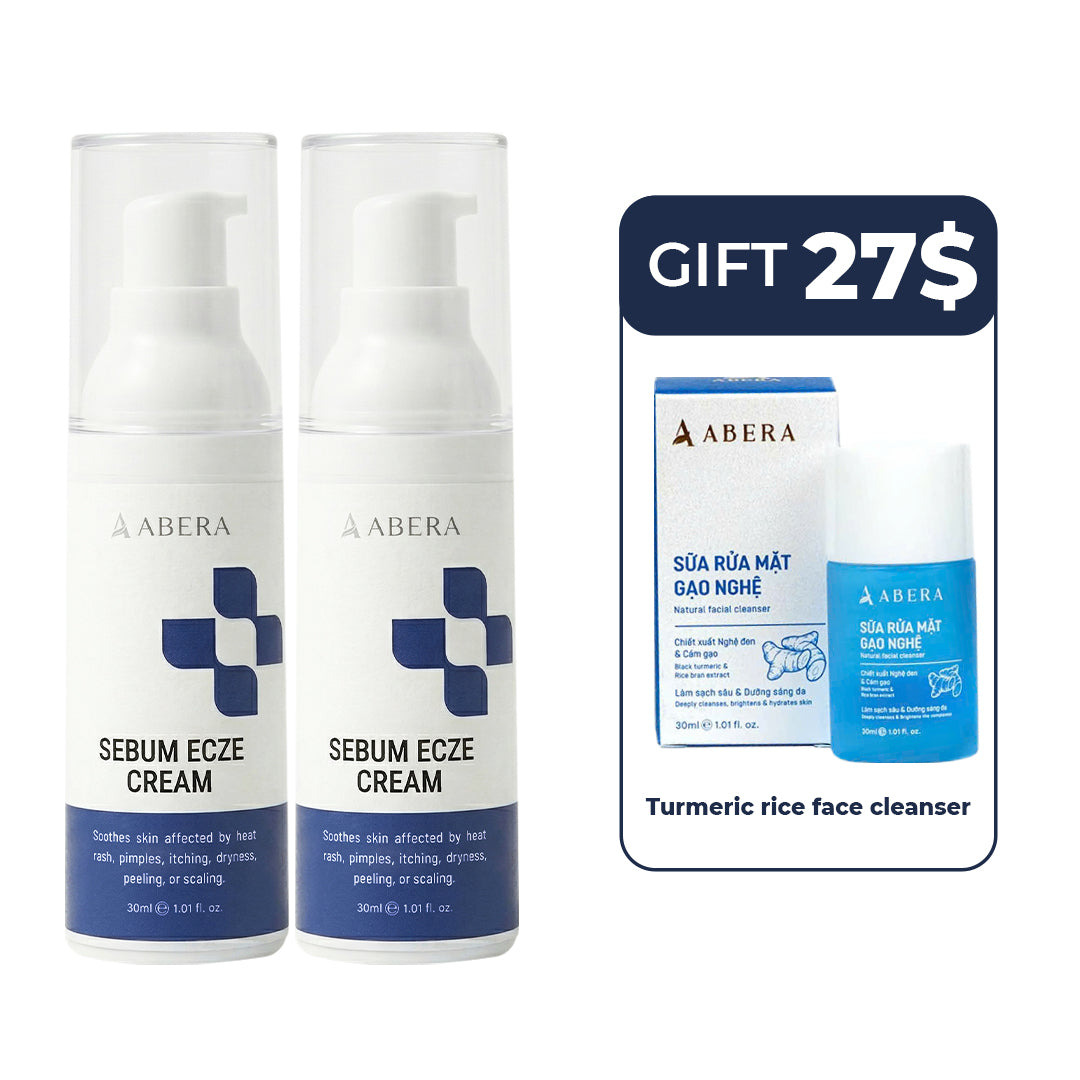 Abera Sebum Ecze Crema - Loción corporal completa para pieles con tendencia a la psoriasis, crema hidratante para eccemas, hidratante corporal, tubo de 1 oz. - Auténtico