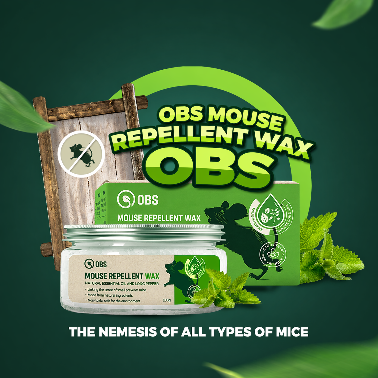 OBS Natural Mouse Repellent – Safe, Long-Lasting & Highly Effective Rodent Control