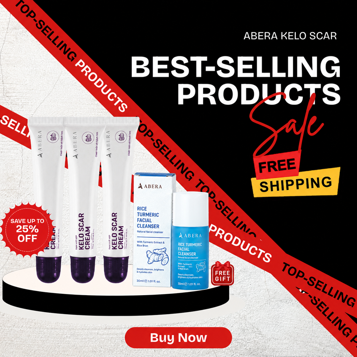 Abera Kelo Scar Cream – Clinical Formula for Raised Scars