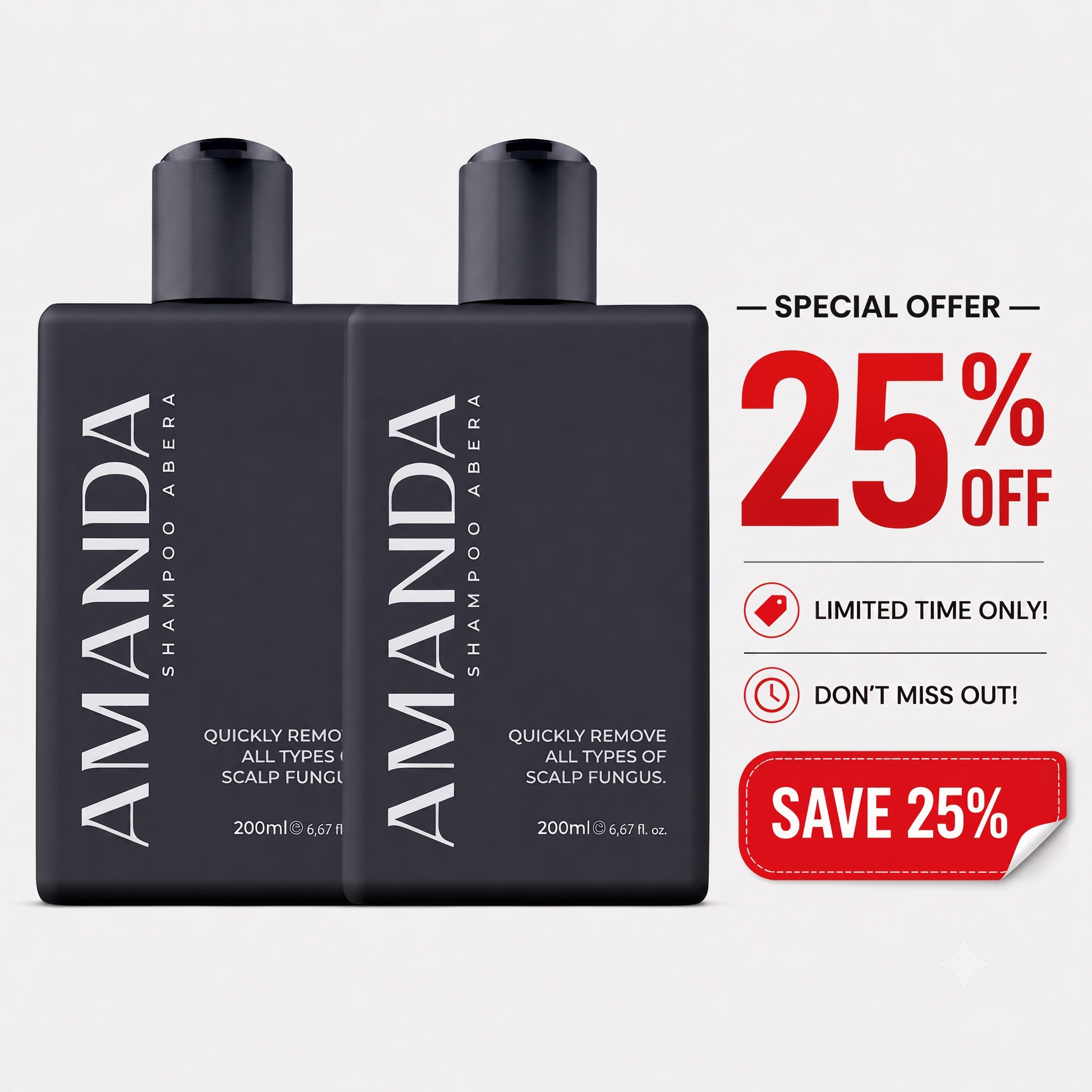 Amanda Scalp Care – Anti-Dandruff & Fungal Treatment Shampoo (200ml)