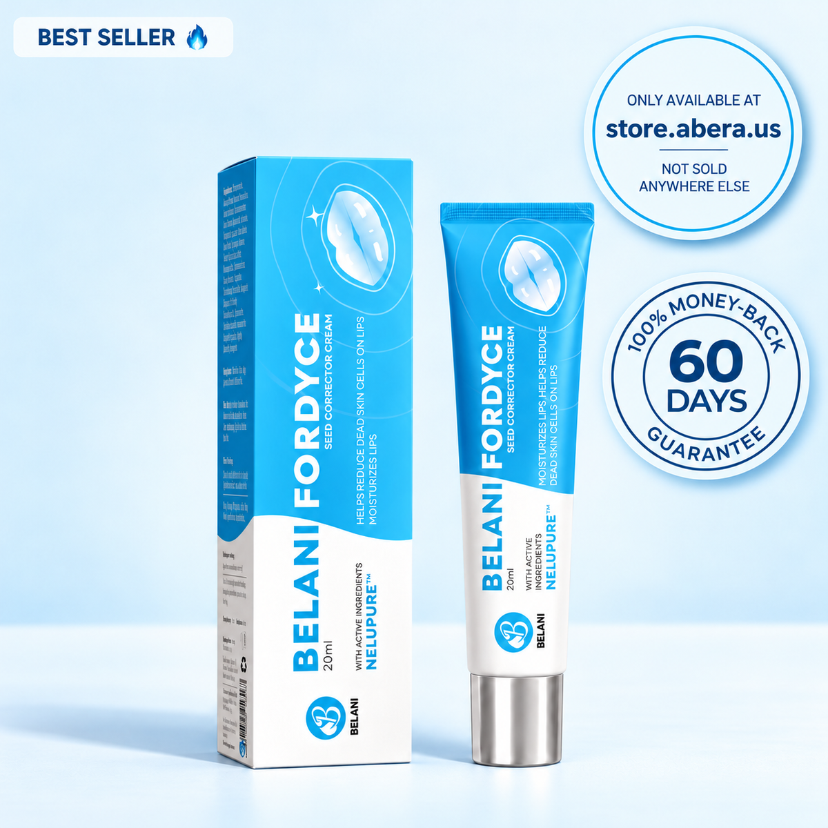 Crema Abera Fordyce - La solución #1 recomendada por dermatólogos para las manchas de Fordyce en los labios