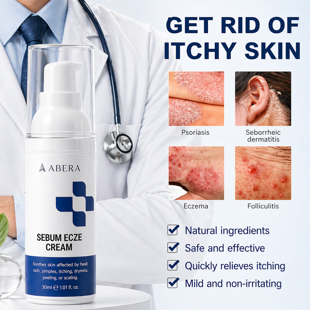 Abera Sebum Ecze Crema - Loción corporal completa para pieles con tendencia a la psoriasis, crema hidratante para eccemas, hidratante corporal, tubo de 1 oz. - Auténtico